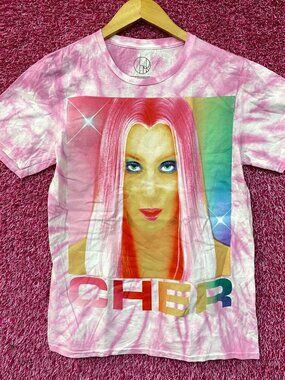 Cher Rock & Pop Pink Tie Dye T-Shirt Medium
